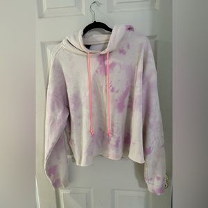 WILD FABLE CUTOFF PINK TIE-DYE HOODIE SIZE XL